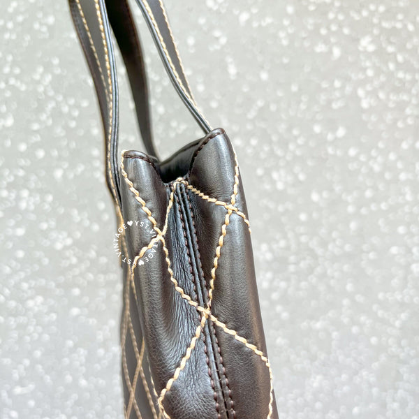 Vintage Chanel Vivian Tote Bag - Mocha Brown