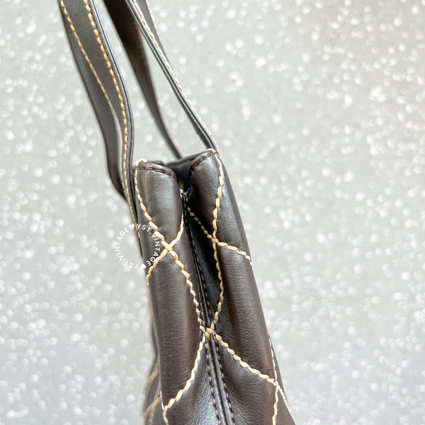 Vintage Chanel Vivian Tote Bag - Mocha Brown