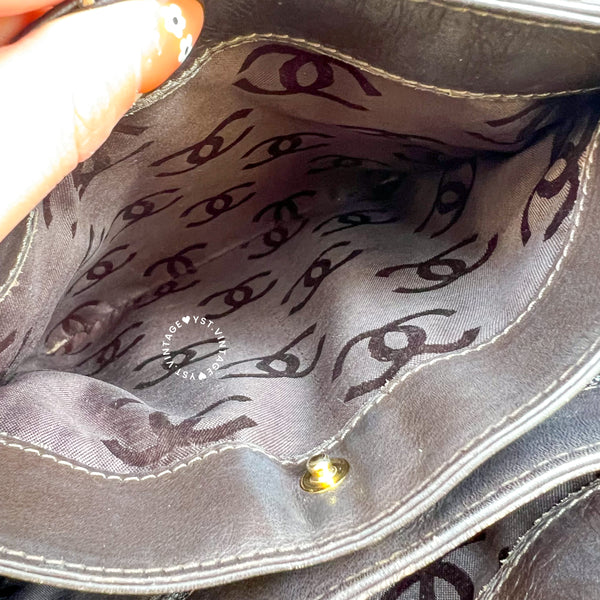 Vintage Chanel Vivian Tote Bag - Mocha Brown