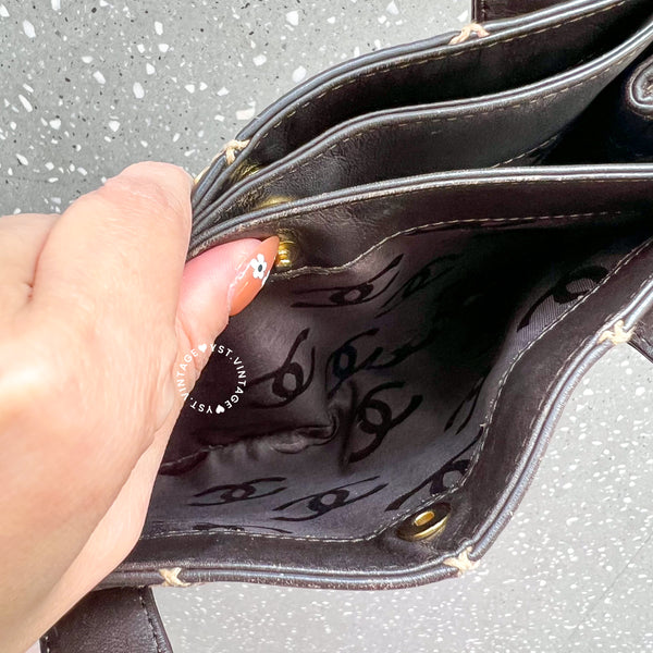 Vintage Chanel Vivian Tote Bag - Mocha Brown