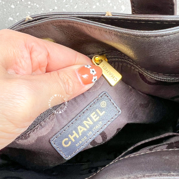 Vintage Chanel Vivian Tote Bag - Mocha Brown