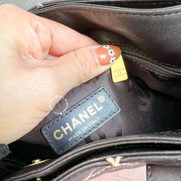 Vintage Chanel Vivian Tote Bag - Mocha Brown