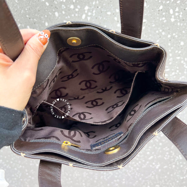 Vintage Chanel Vivian Tote Bag - Mocha Brown