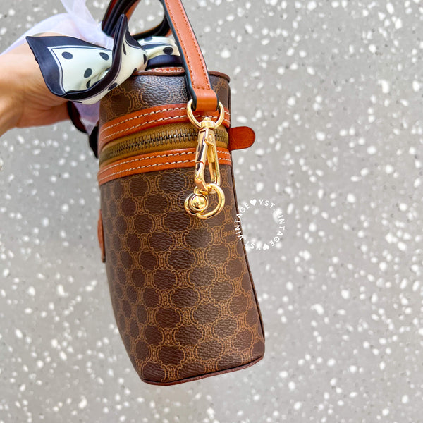 Vintage CELINE Macadam Vanity Bag 024 - Brown (Code: 045400)