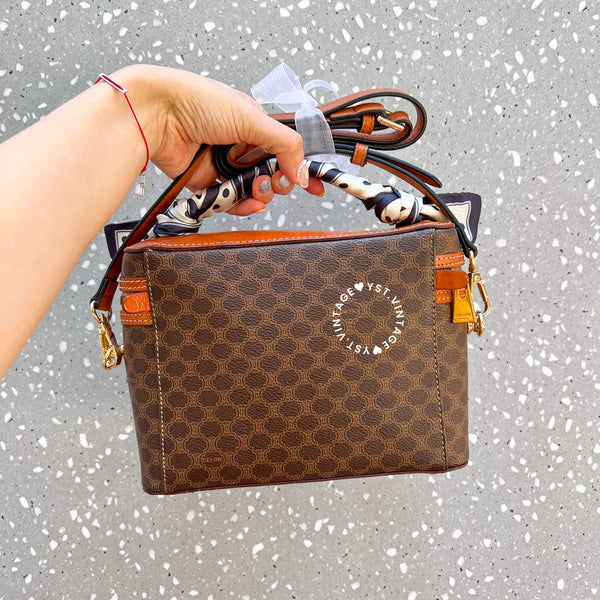 Vintage CELINE Macadam Vanity Bag 024 - Brown (Code: 045400)