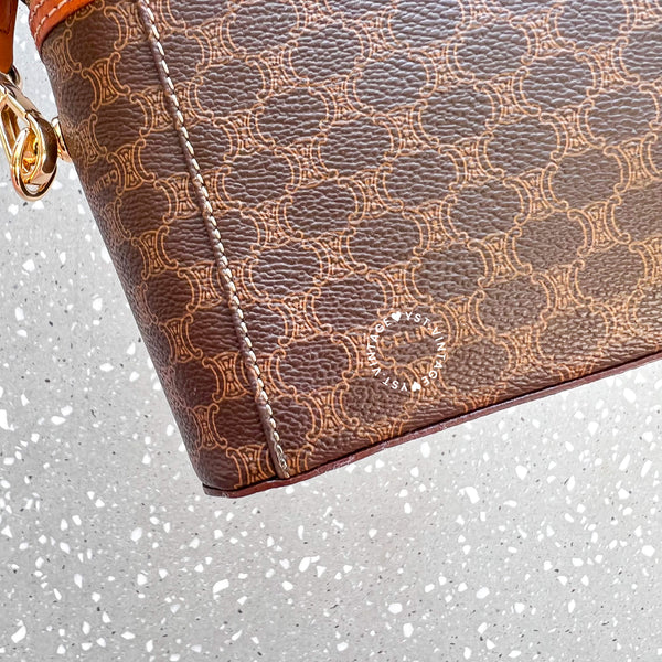 Vintage CELINE Macadam Vanity Bag 024 - Brown (Code: 045400)