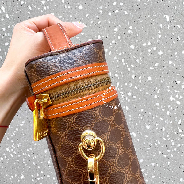 Vintage CELINE Macadam Vanity Bag 024 - Brown (Code: 045400)