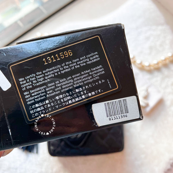 Vintage Chanel Square Camera Bag With Tassel - Navy 002