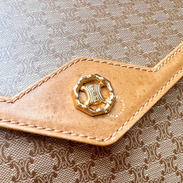 Vintage CELINE 1990s Macadam Envelope 2-way Bag - Beige