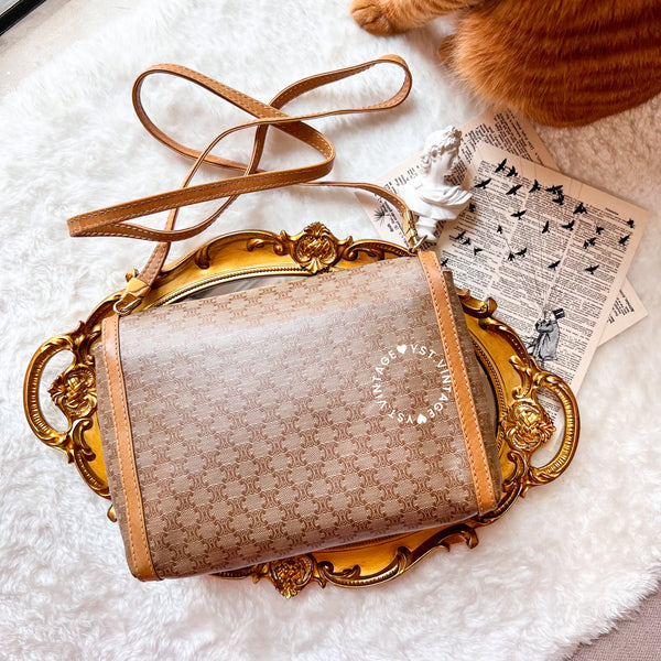 Vintage CELINE 1990s Macadam Envelope 2-way Bag - Beige