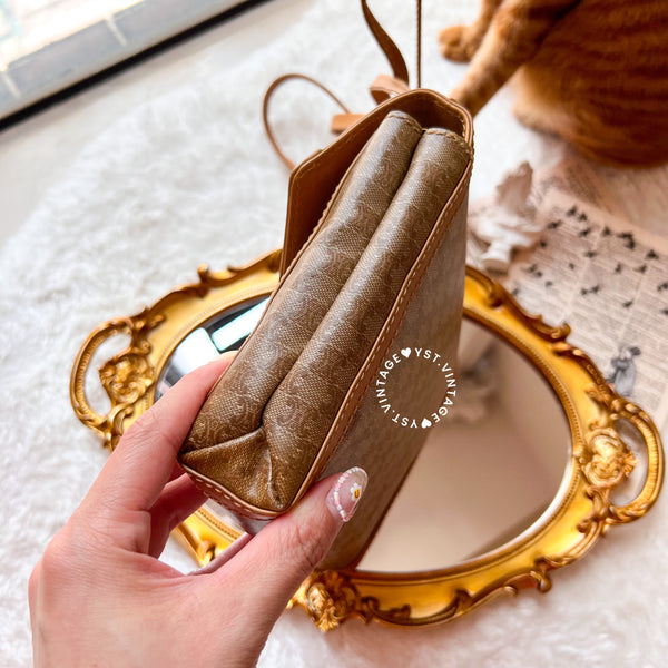 Vintage CELINE 1990s Macadam Envelope 2-way Bag - Beige