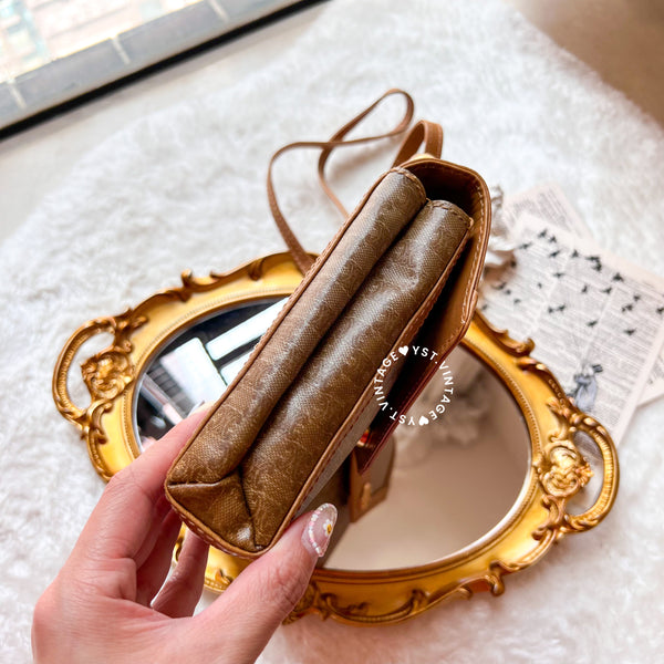 Vintage CELINE 1990s Macadam Envelope 2-way Bag - Beige