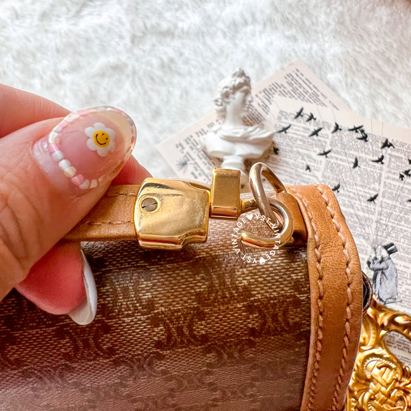 Vintage CELINE 1990s Macadam Envelope 2-way Bag - Beige