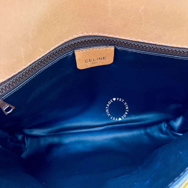 Vintage CELINE 1990s Macadam Envelope 2-way Bag - Beige