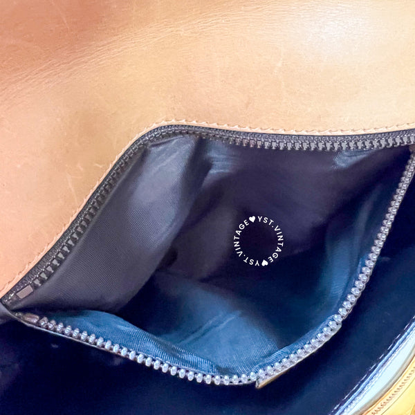 Vintage CELINE 1990s Macadam Envelope 2-way Bag - Beige