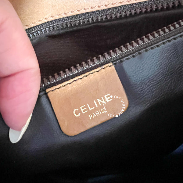 Vintage CELINE 1990s Macadam Envelope 2-way Bag - Beige