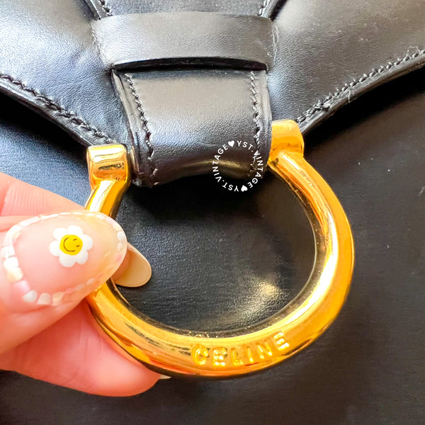 Vintage CELINE Kelly Bag - Black