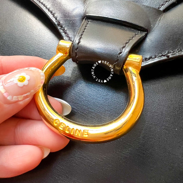 Vintage CELINE Kelly Bag - Black