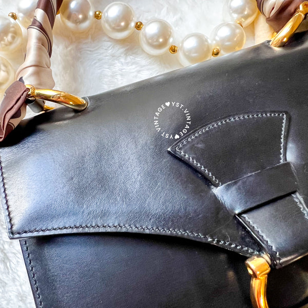 Vintage CELINE Kelly Bag - Black