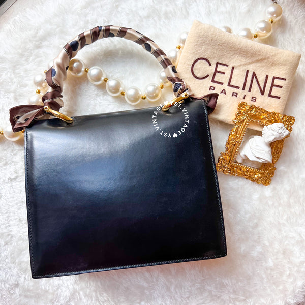 Vintage CELINE Kelly Bag - Black