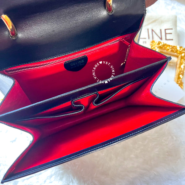 Vintage CELINE Kelly Bag - Black
