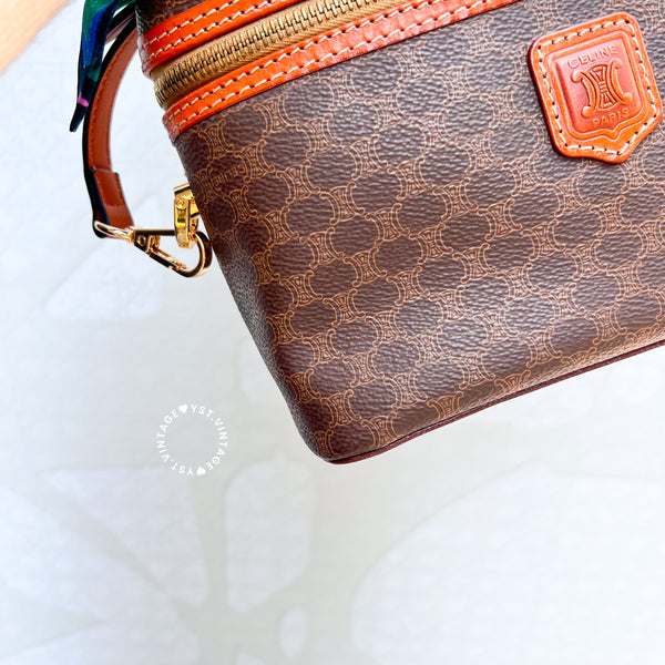 Vintage CELINE Macadam Vanity Bag 028- Brown