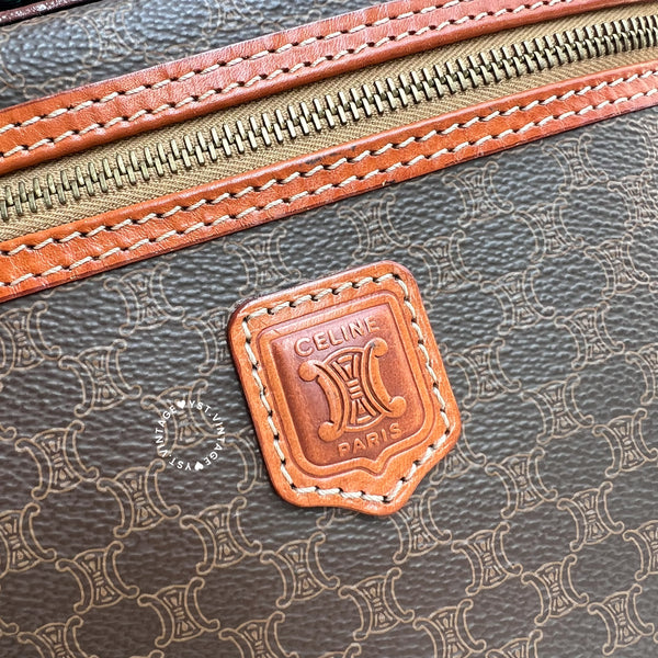 Vintage CELINE Macadam Vanity Bag 028- Brown