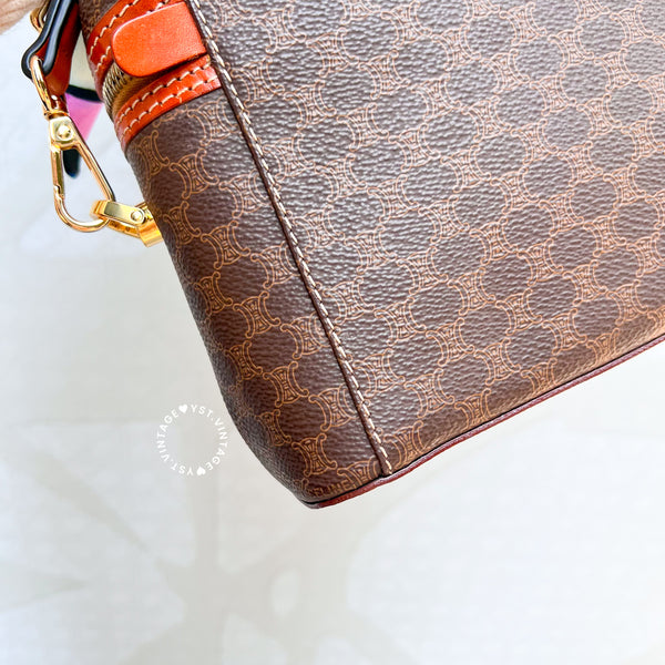 Vintage CELINE Macadam Vanity Bag 028- Brown