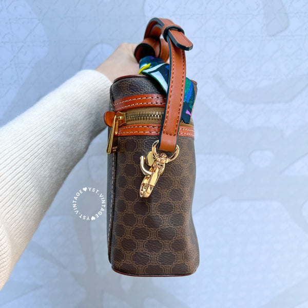 Vintage CELINE Macadam Vanity Bag 028- Brown