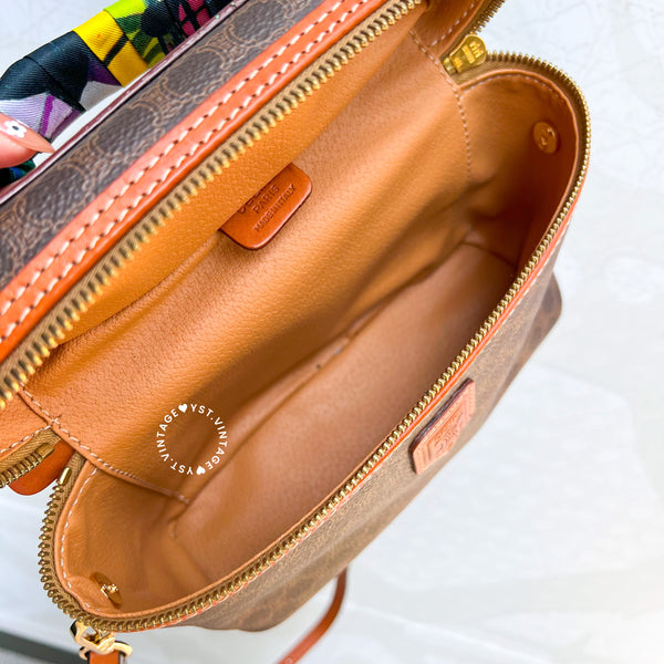 Vintage CELINE Macadam Vanity Bag 028- Brown