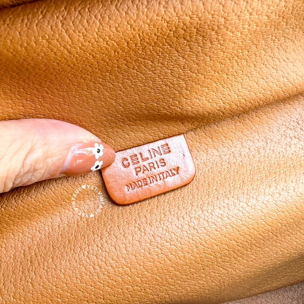 Vintage CELINE Macadam Vanity Bag 028- Brown