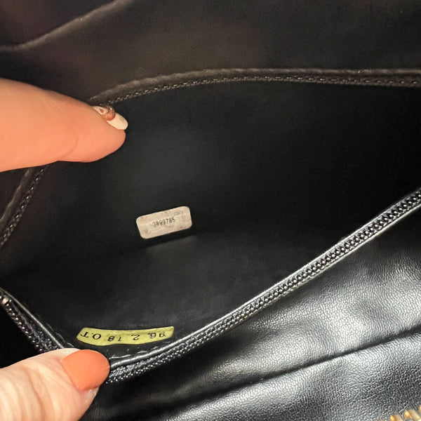 Vintage CHANEL Makeup Bag - Caviar Black 002