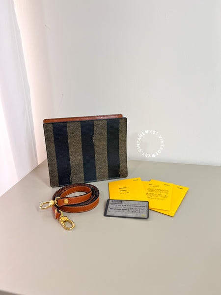 Vintage Fendi Pequin Stripe Mini Shoulder Bag