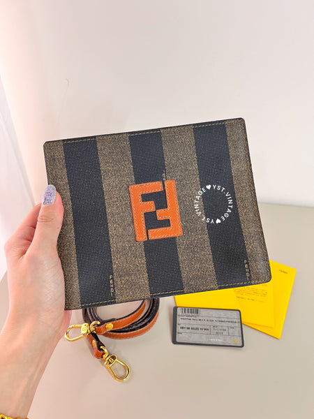 Vintage Fendi Pequin Stripe Mini Shoulder Bag