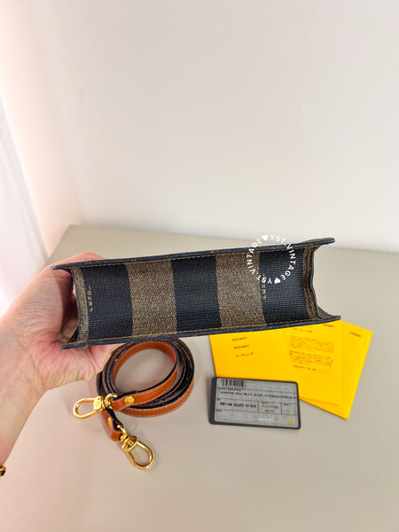 Vintage Fendi Pequin Stripe Mini Shoulder Bag