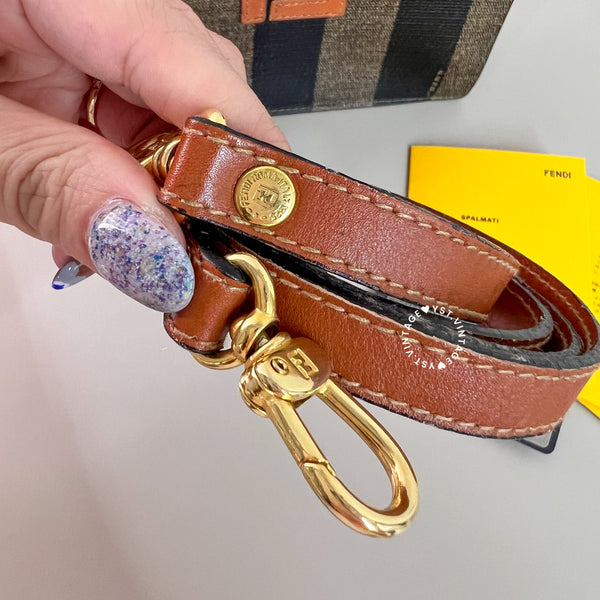Vintage Fendi Pequin Stripe Mini Shoulder Bag