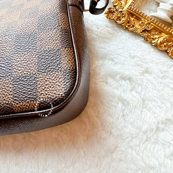 Vintage LV Damier Ebene Trousse Make Up Bag Pochette