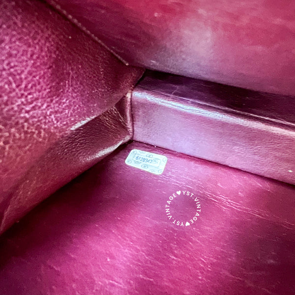 Vintage Chanel Push-Lock 22cm Square Flap Bag - Black x Gold 003 (Code: 038300)