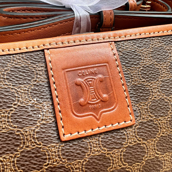 Vintage CELINE Macadam Clutch - Brown