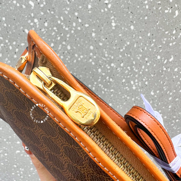 Vintage CELINE Macadam Clutch - Brown