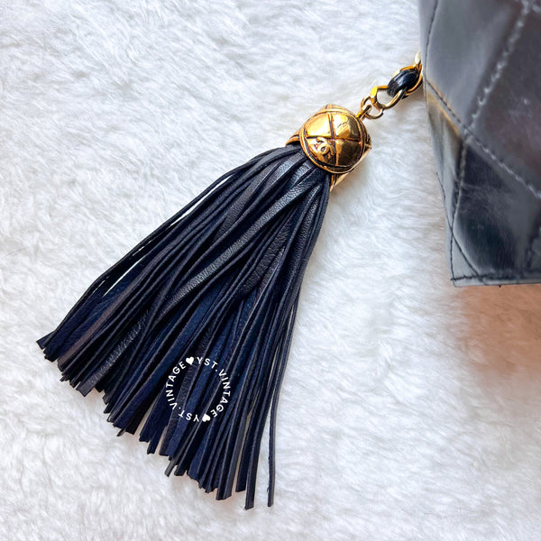 Vintage Chanel Mini Vanity With Tassel - Black