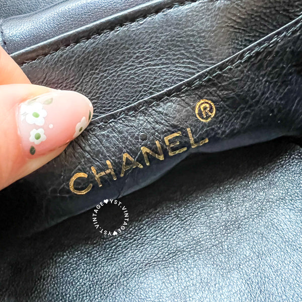 Vintage Chanel Mini Vanity With Tassel - Black