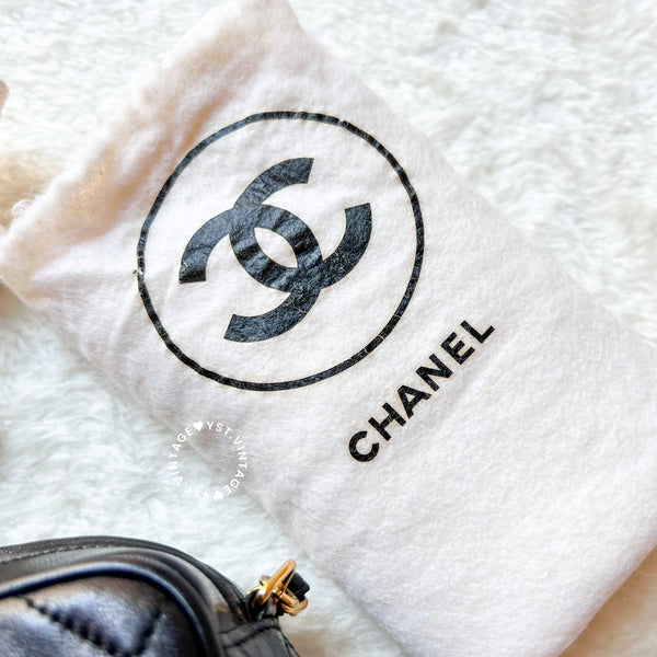 Vintage Chanel Camera Bag With Tassel - Black (Princess Diana Style)