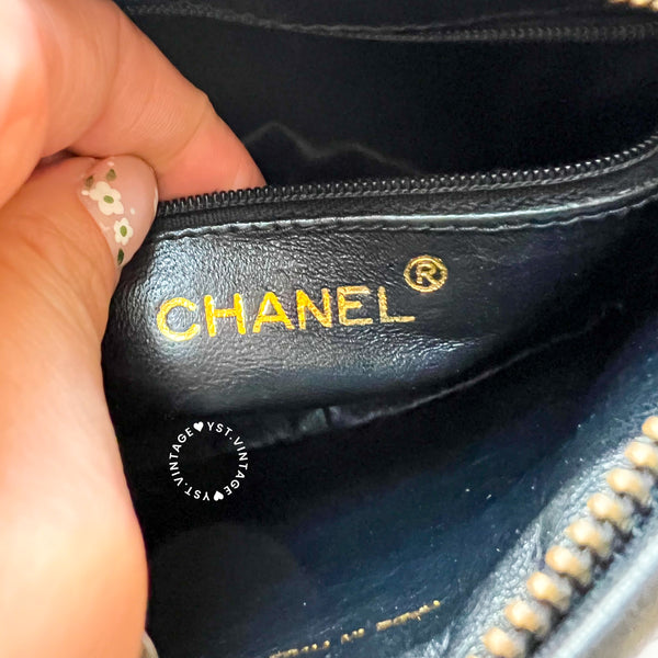 Vintage Chanel Camera Bag With Tassel - Black (Princess Diana Style)