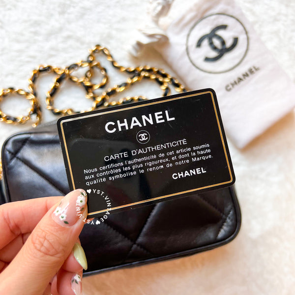 Vintage Chanel Camera Bag With Tassel - Black (Princess Diana Style)
