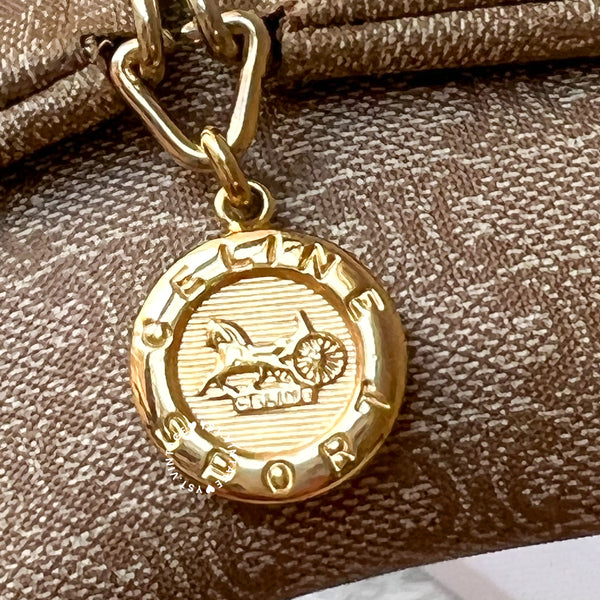 Vintage CELINE Sulky Macadam Coins Bag 003 - Beige