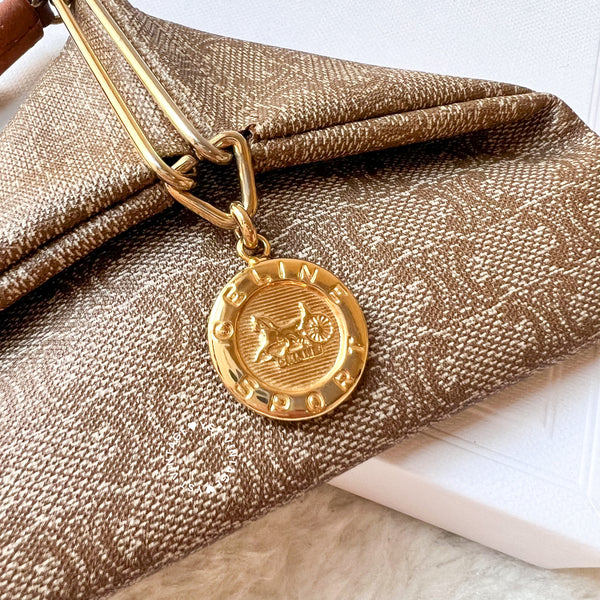 Vintage CELINE Sulky Macadam Coins Bag 003 - Beige