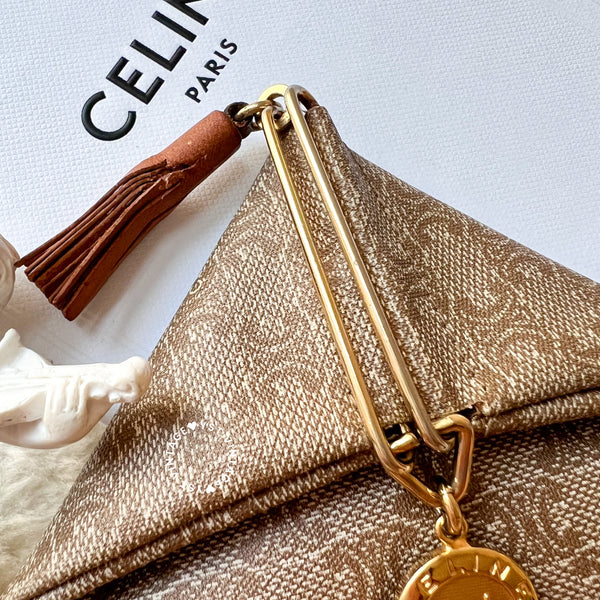 Vintage CELINE Sulky Macadam Coins Bag 003 - Beige