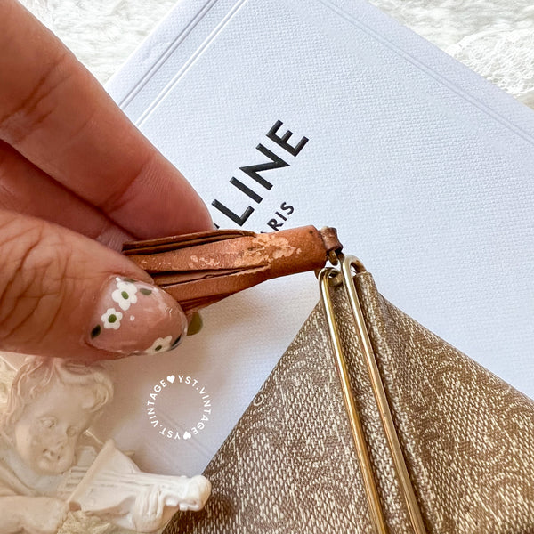 Vintage CELINE Sulky Macadam Coins Bag 003 - Beige