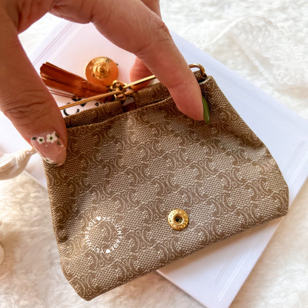 Vintage CELINE Sulky Macadam Coins Bag 003 - Beige